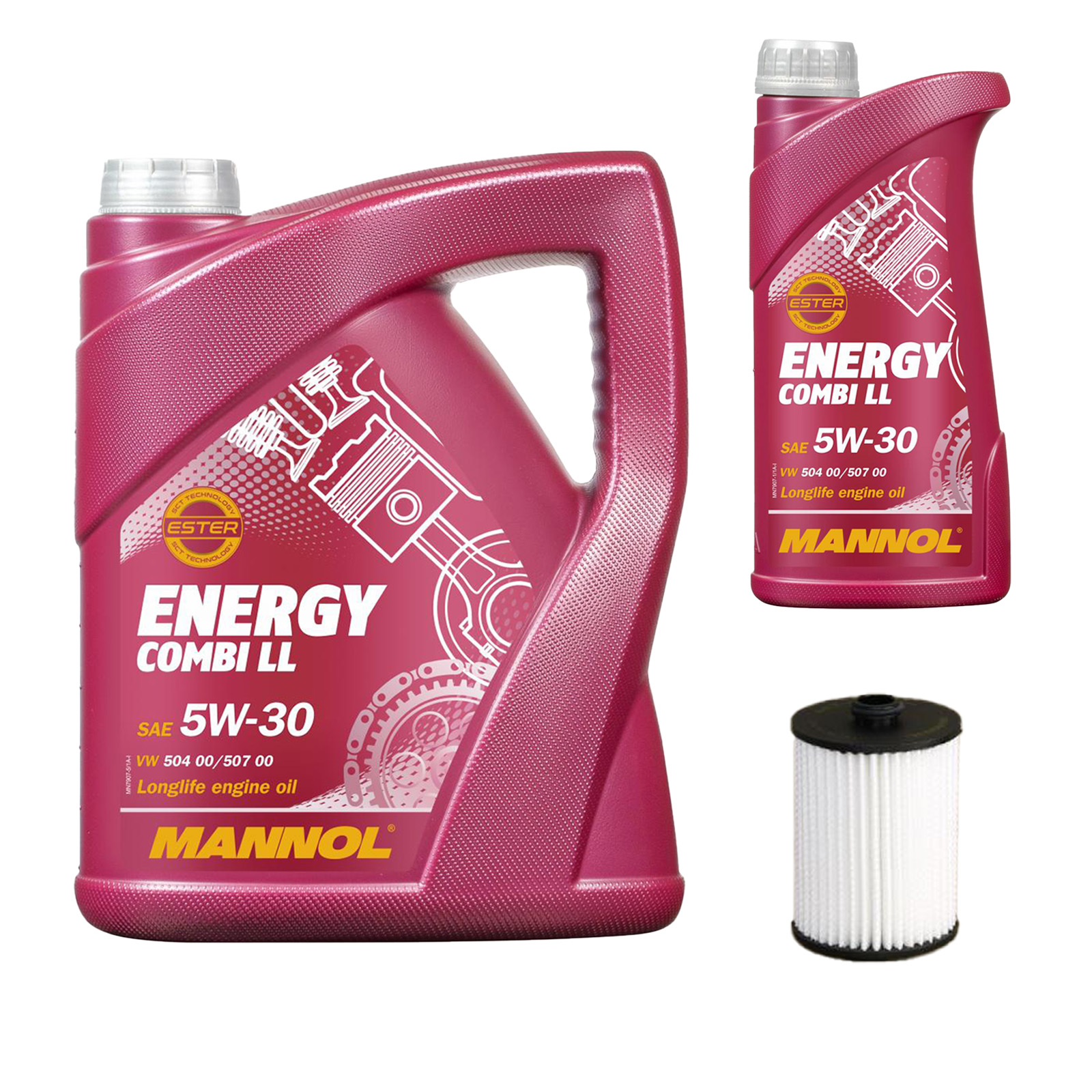 Inspektionskit MANNOL Combi LL 5W-30 für Skoda Superb 3.6 V6 4x4 Kombi Set2