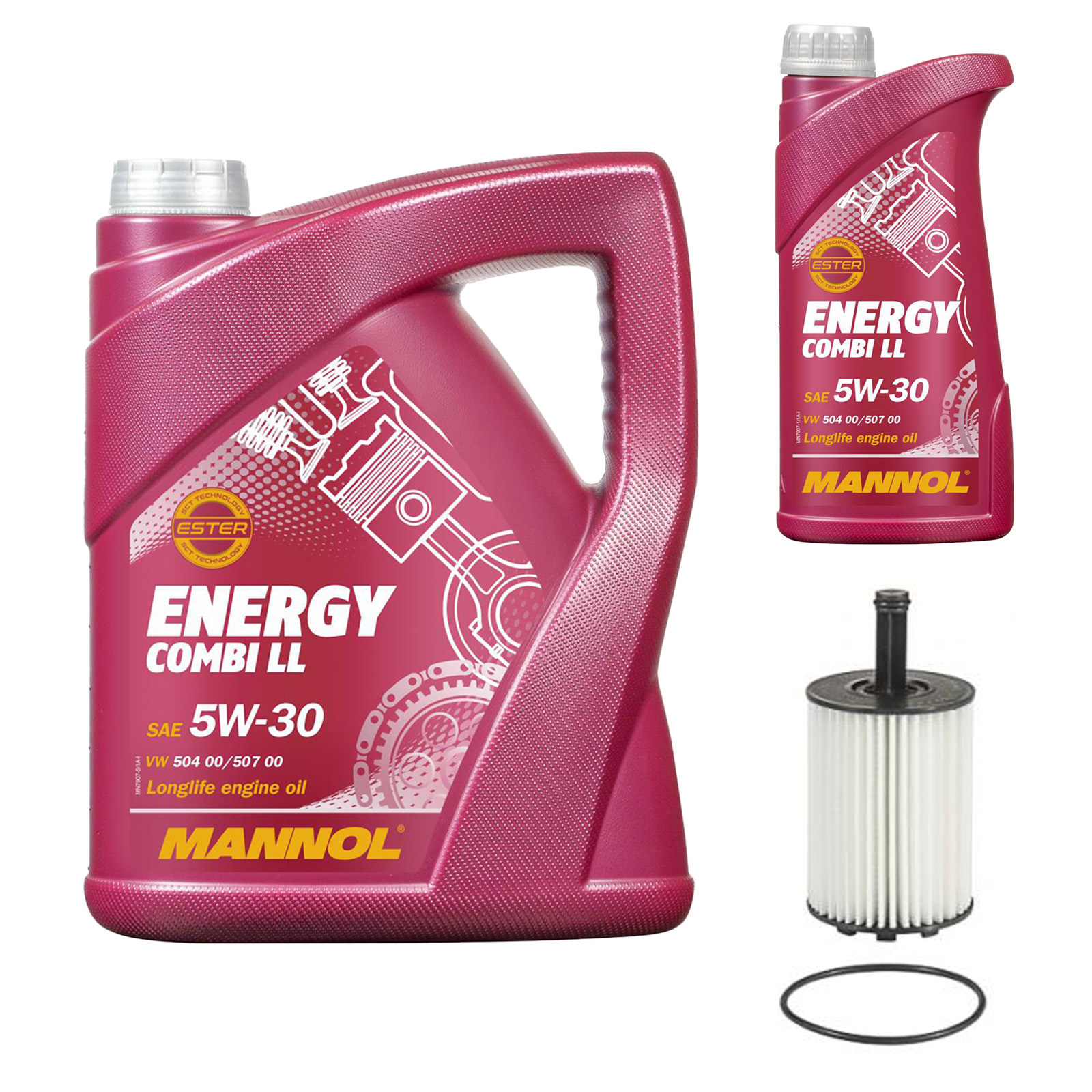 Inspektionskit MANNOL Combi LL 5W-30 für Skoda Superb 3.6 V6 4x4 Kombi Set1