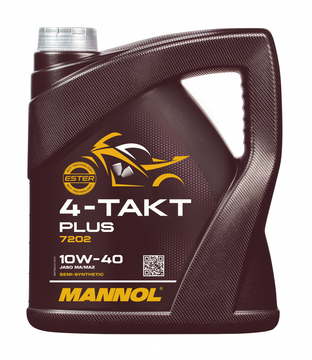 16 Liter (4x4) MANNOL 4-Takt Plus 10W-40 7202 API SL Motoröl Motorradöl