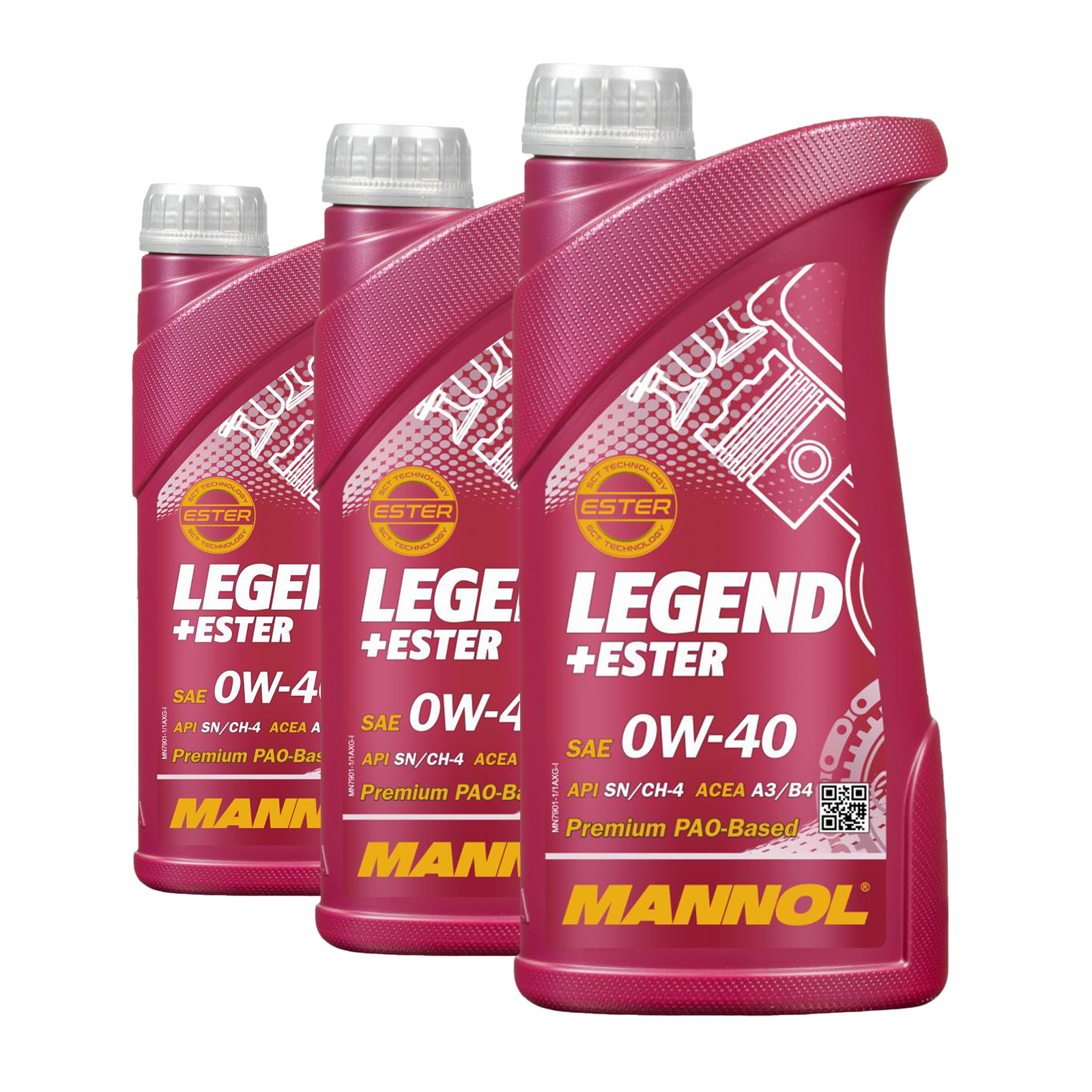 3 Liter (3x1) MANNOL Legend Ester 0W-40 7901 SN/CH-4 ACEA A3/B4 Motoröl