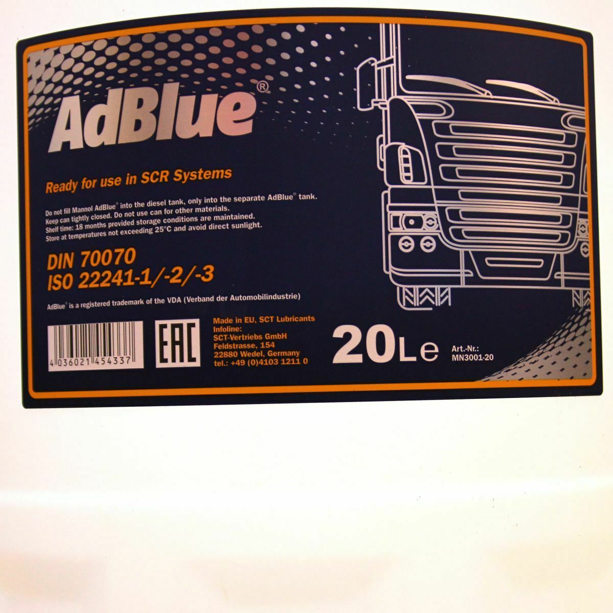 40 Liter MANNOL ready-to-use AdBlue® SCR Diesel TDI Additiv Harnstofflösung