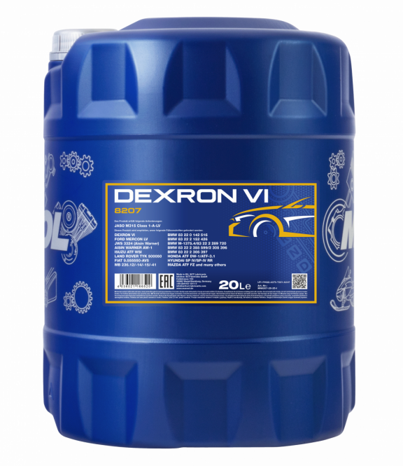 20 Liter MANNOL Dexron VI Getriebeöl Automatikgetriebe Öl 4036021166520
