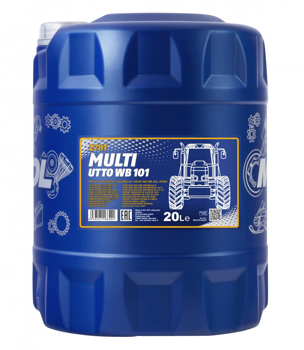 60 Liter MANNOL Multi UTTO WB 101 API GL-4 Traktoröl JOHN DEERE J20C/J20D Kubota