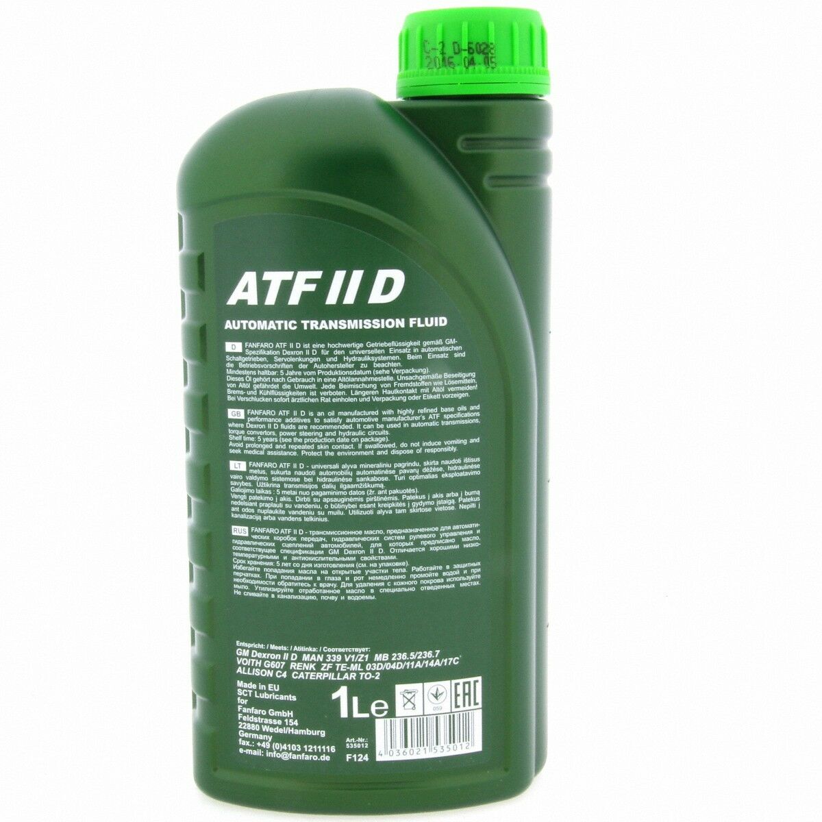 1 Liter FANFARO ATF Dexron IID Getriebeöl MB 236.7 ZF TE-ML 09 11A 14A 17C