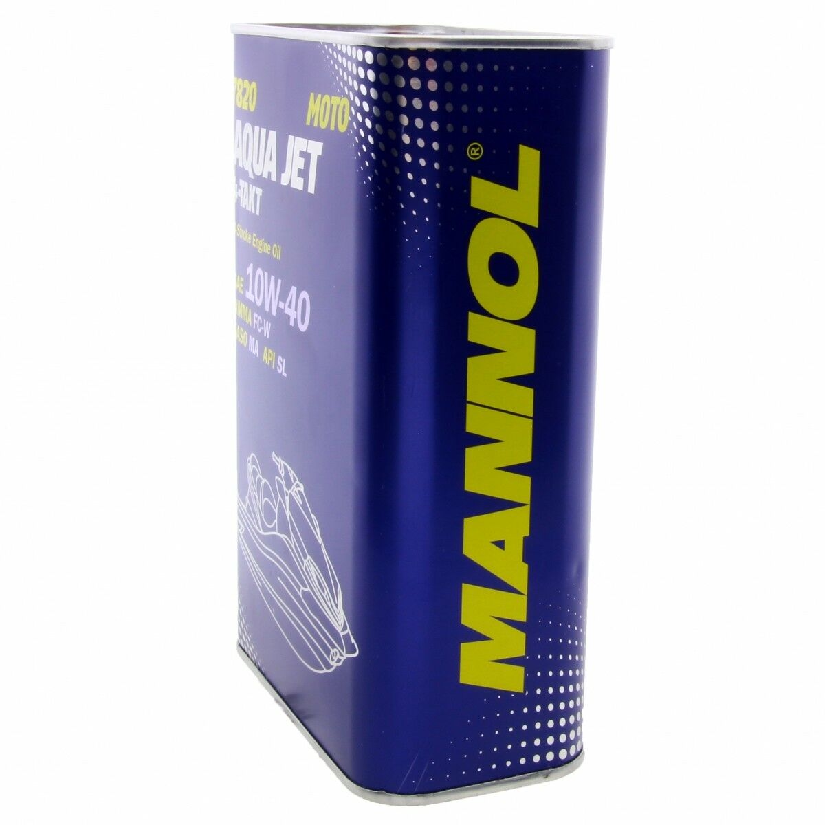 10 Liter (10x1) MANNOL 7820 Aqua Jet 4-Takt 10W-40 API SL Motoröl 10W40