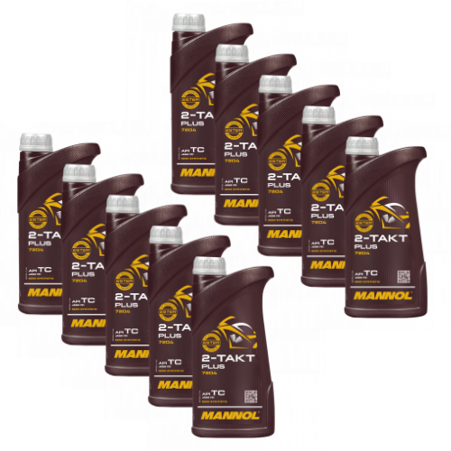 10 Liter (10x1) MANNOL 2-Takt Plus 7204 API TC JASO FD ISO L-EGD TISI Motoröl