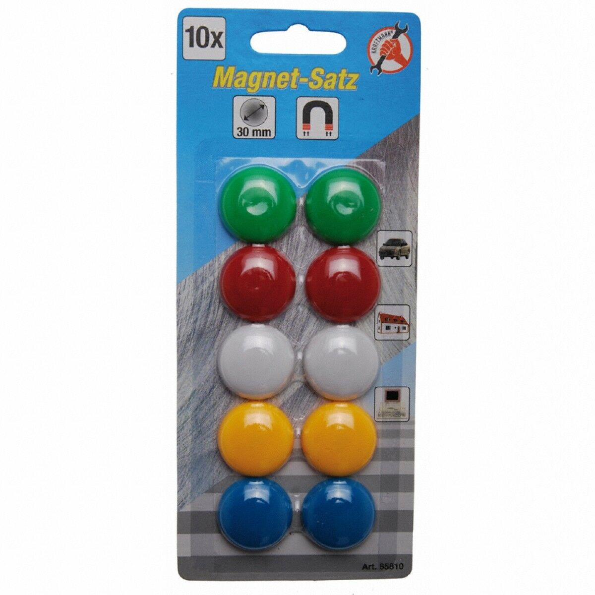 Magnet Set Magnet-Satz, Ø 30 mm, 10-tlg.