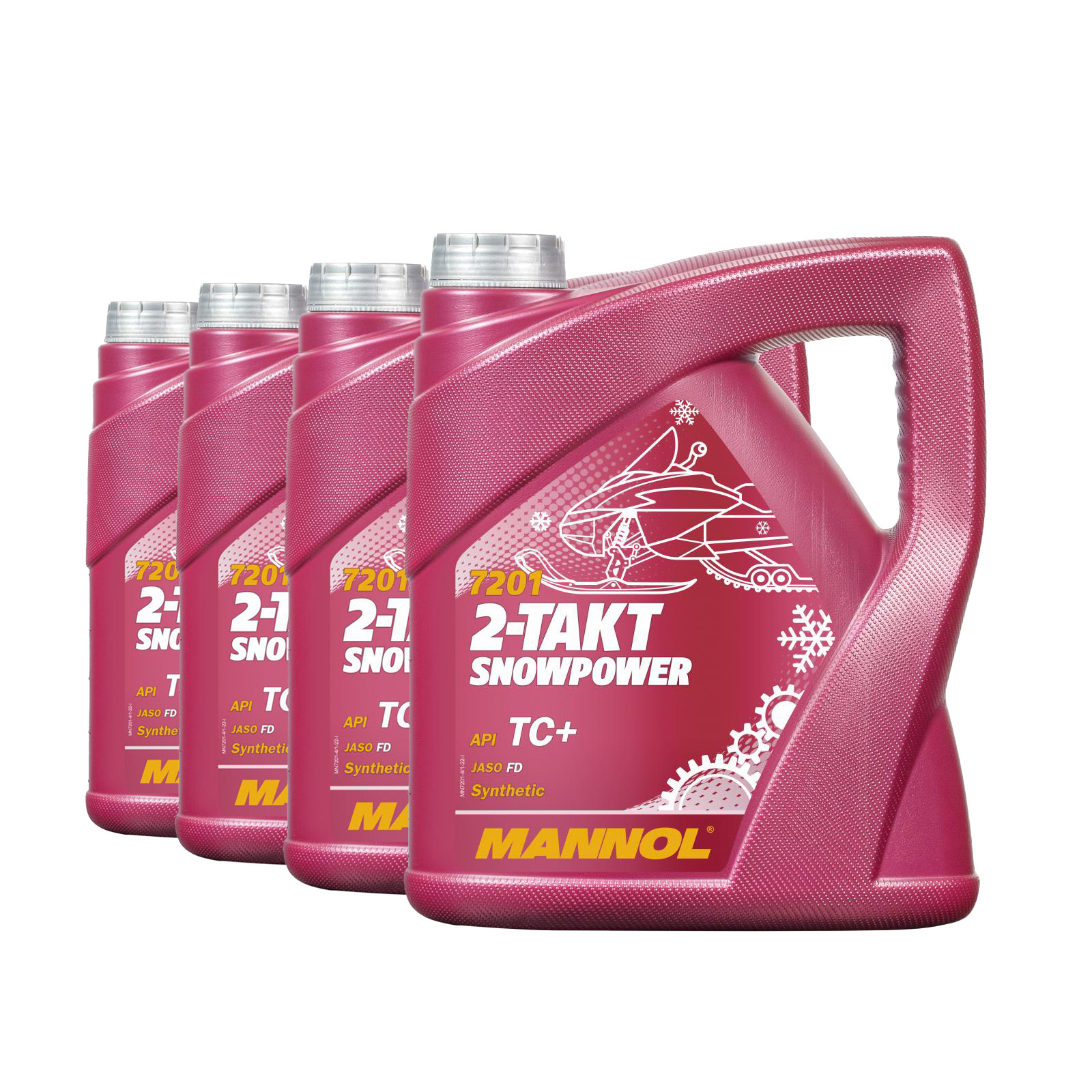 16 Liter (4x4) MANNOL 2-Takt Snowpower API TC+ Motoröl Schneemobilöl