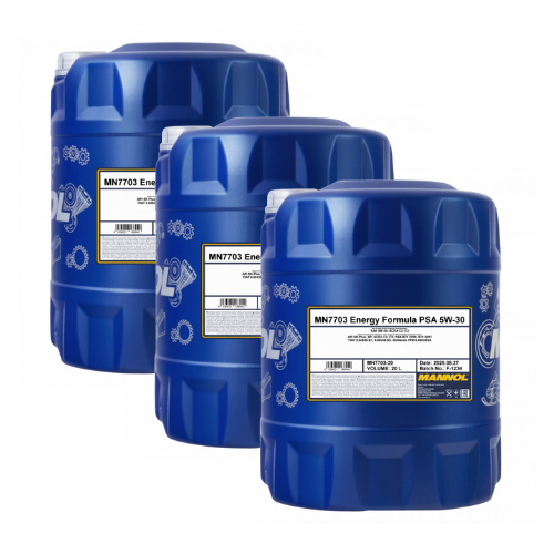 60 Liter (3x20) MANNOL Energy Formula PSA MN7703 Motoröl 5W-30 API SN/CH-4