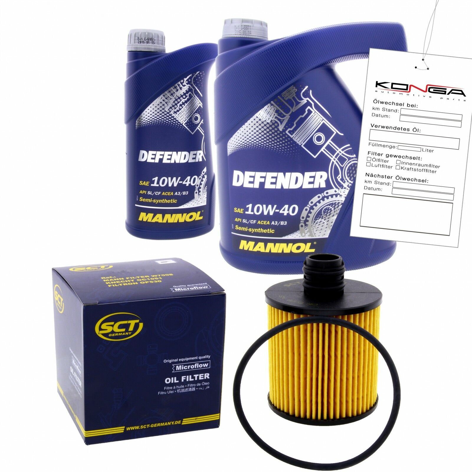 Inspektionskit MANNOL Defender 10W-40 passend für Mercedes-Benz C T 250 CGI Slk 200 180