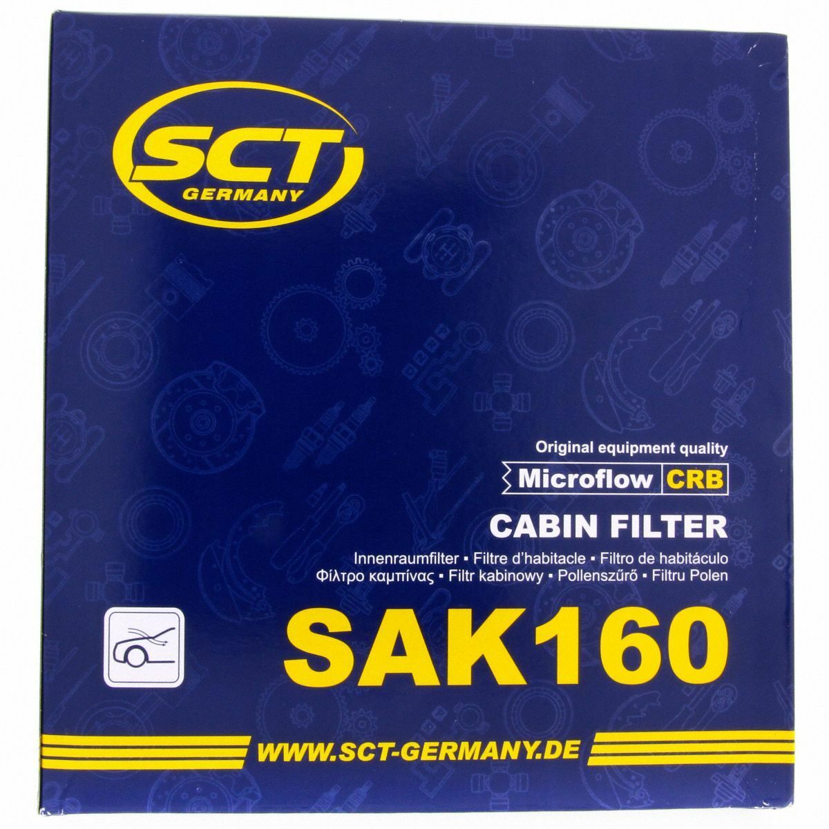 SCT Innenraumfilter mit Aktivkohle SAK 160 Luft Filter passend für Mercedes-Benz M-Klasse