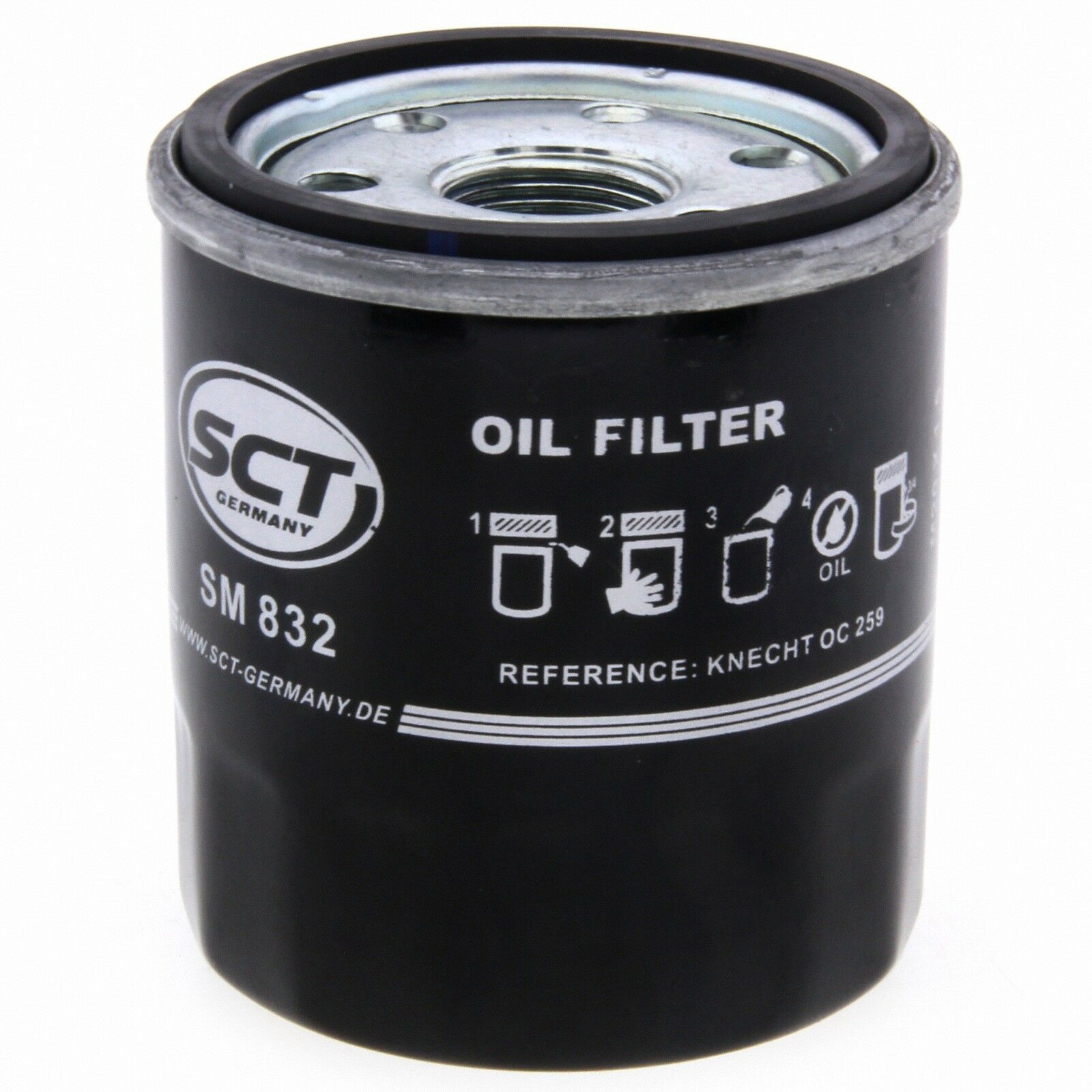 SCT Ölfilter SM832 Filter passend für Ford Hyundai Kia Mazda Nissan