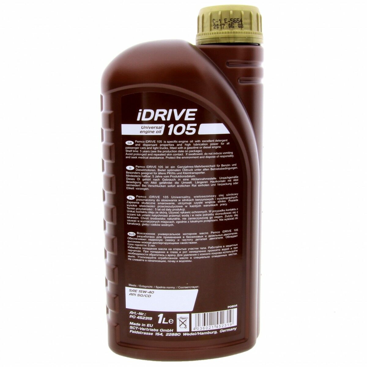 10 Liter (10x1) PEMCO SAE 15W-40 iDrive 105 Motoröl Motorenöl Schmierung