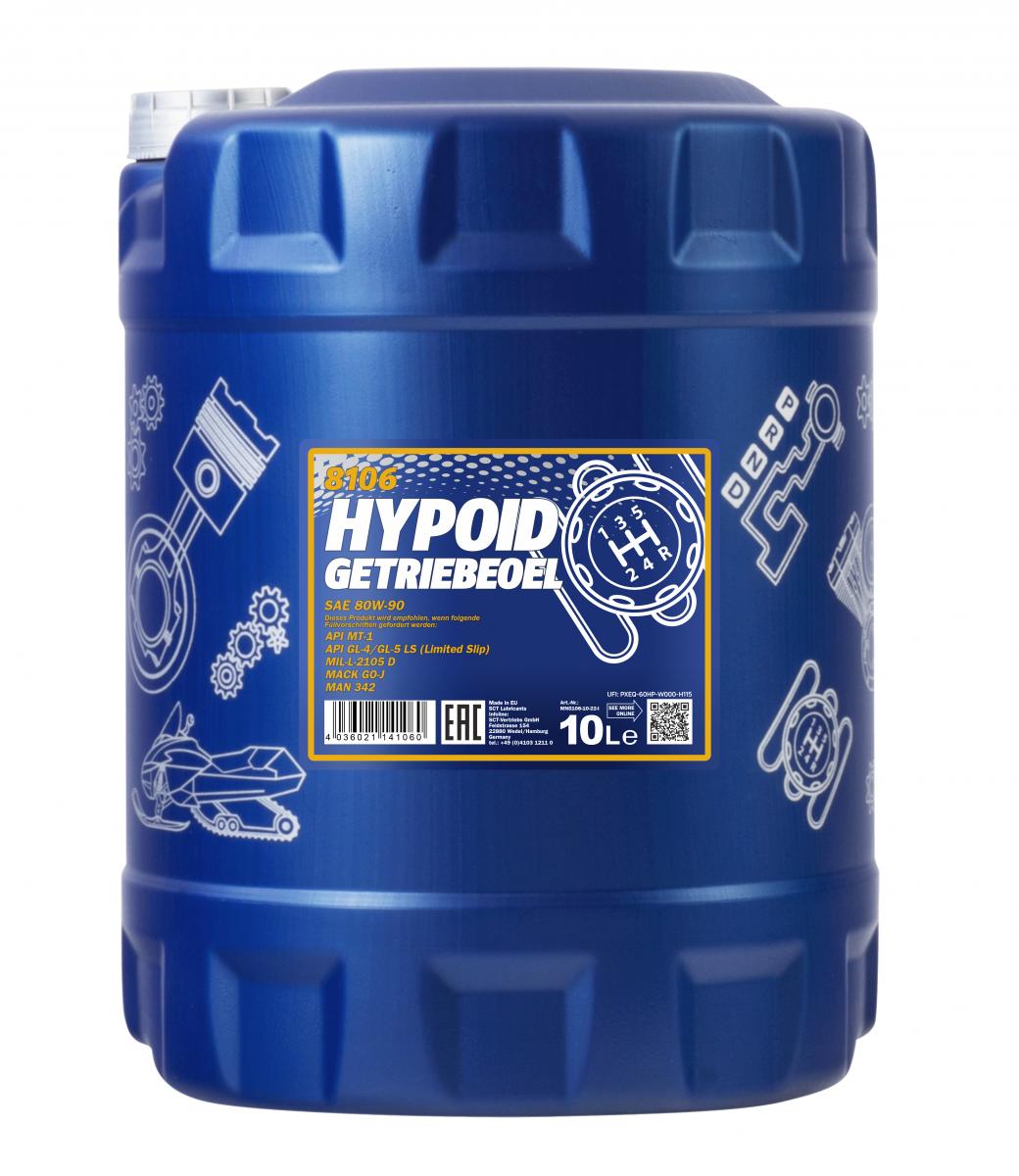 40 Liter (4x10) MANNOL Hypoid Getriebeöl 80W-90 API GL4/GL5 LS Getriebe Öl 80W90