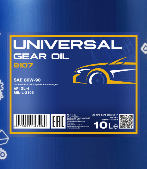 10 Liter MANNOL Universal Getriebeöl 80W-90 API GL 4 80W90 Getriebe Öl