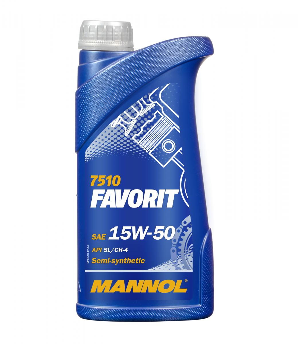 1 Liter MANNOL Favorit 15W-50 API SL/CH-4 Motoröl 15W50 4036021105468