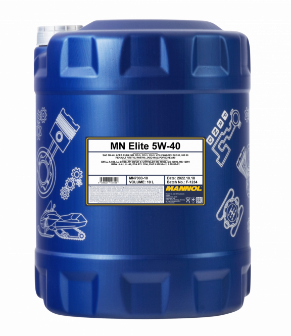 10 Liter MANNOL Elite 5W-40 SN/CH-4 Motoröl A3/B4 MB229.5 approved VAG 505.00 BMW