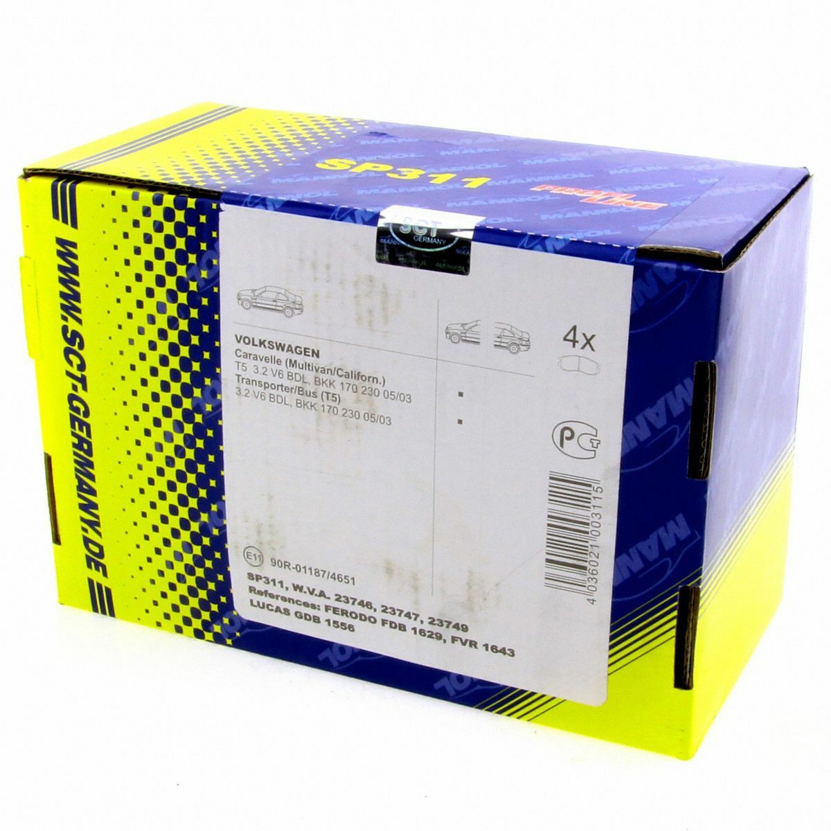 SCT Bremsbeläge SP311PR Bremsklötze Bremsbelagsatz Bremsen vorne VAG VW