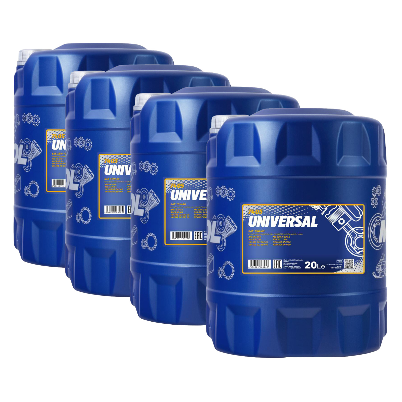 80L MANNOL Motoröl Universal 15W-40 API SN CH-4 4036021160245 80L MANNOL Motoröl Universal 15W-40 API SN CH-4 4036021160245