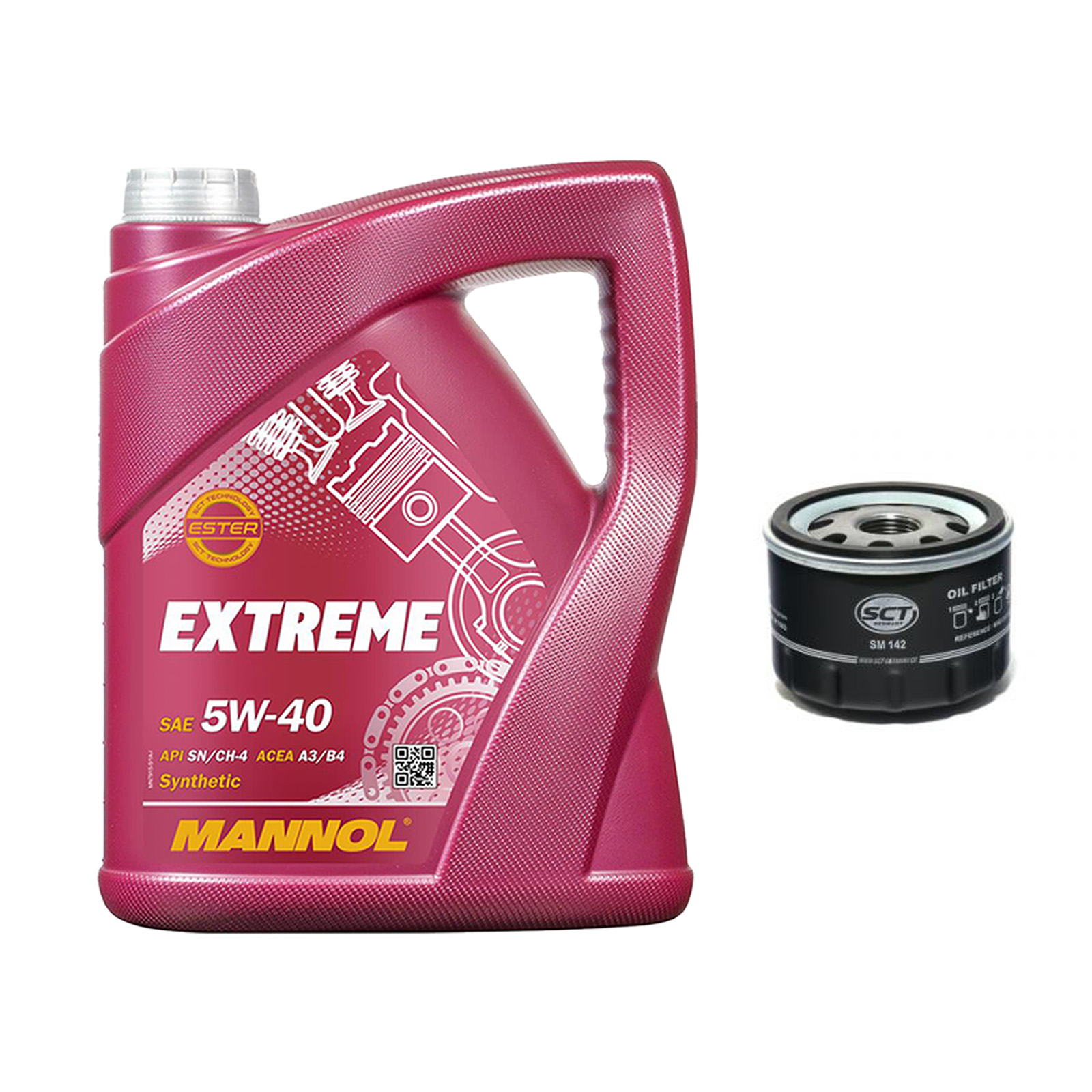 Inspektionskit MANNOL Extreme 5W-40 passend für Alfa Romeo 147 1.9 JTD 16v 156 Q4 Jtdm
