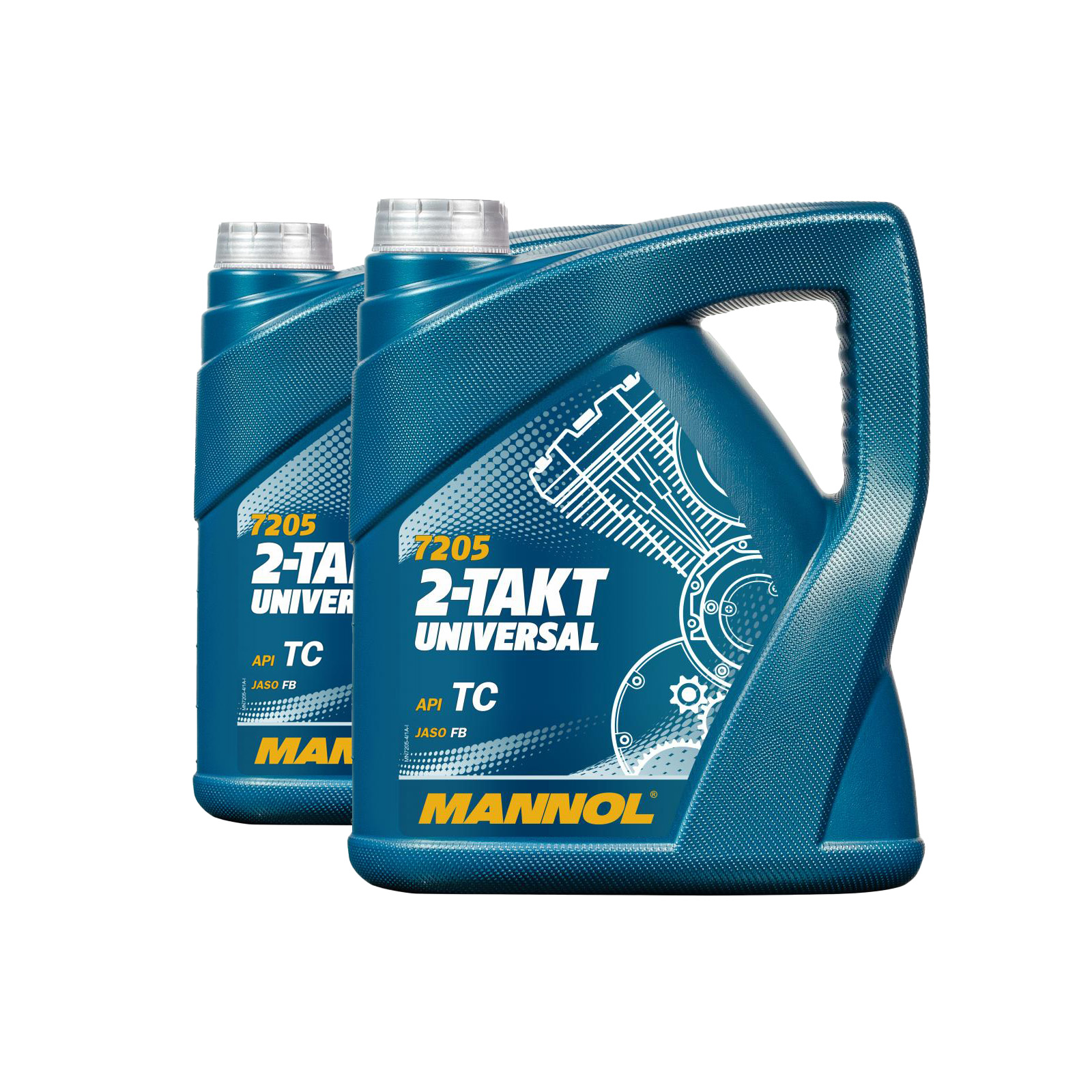 8 Liter (2x4) MANNOL 2-Takt Universal 7205 API TC JASO FB ISO L-EGD Motorradöl