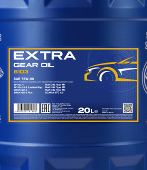40 Liter (2x20) MANNOL 8103 Extra Getriebeöl 75W-90 GL-4/GL-5 LS + 1x Ablasshahn
