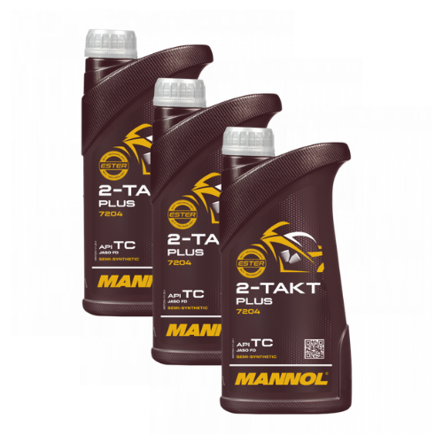 3 Liter (3x1) MANNOL 2-Takt Plus 7204 API TC JASO FD ISO L-EGD TISI Motoröl