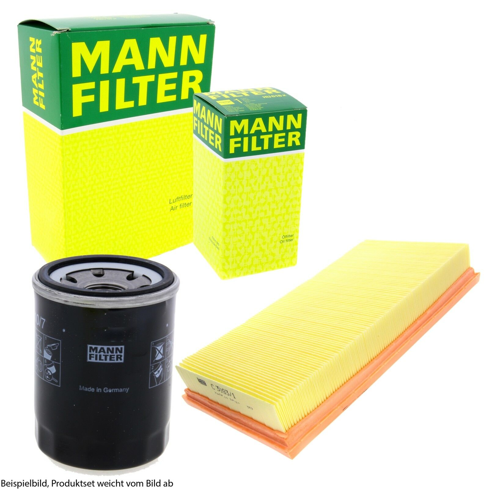 MANN Inspektionskit Ölfilter Luftfilter Set passend für BMW 7 E65, E66, E67 745 d