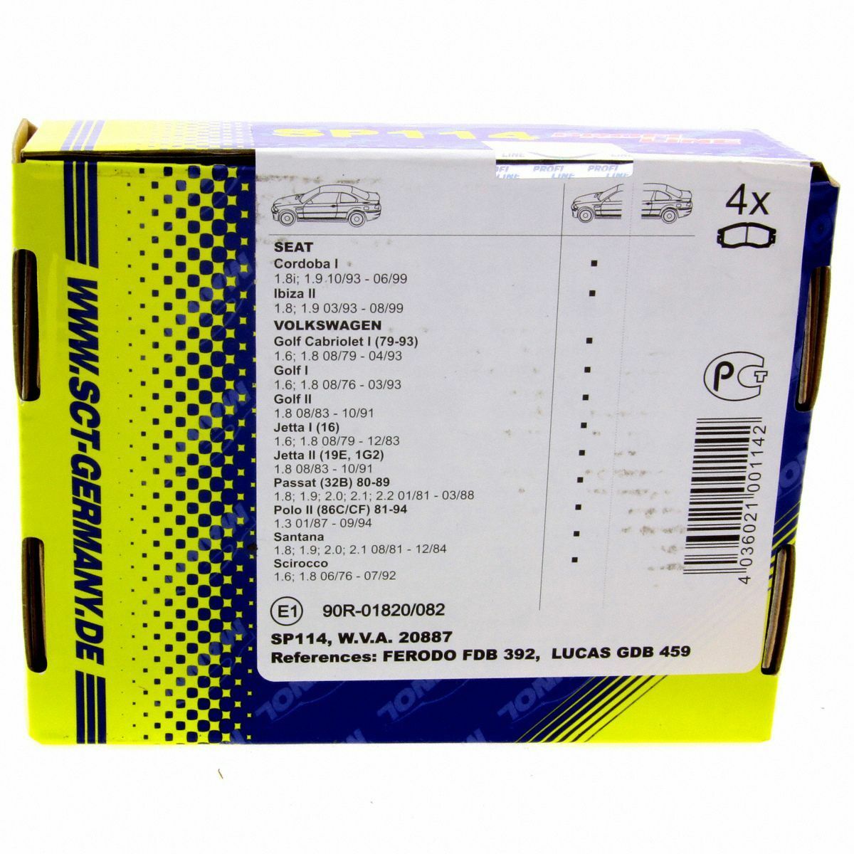 SCT Bremsbeläge SP 114 PR Bremsklötze Bremsbelagsatz vorne passend für Seat VW