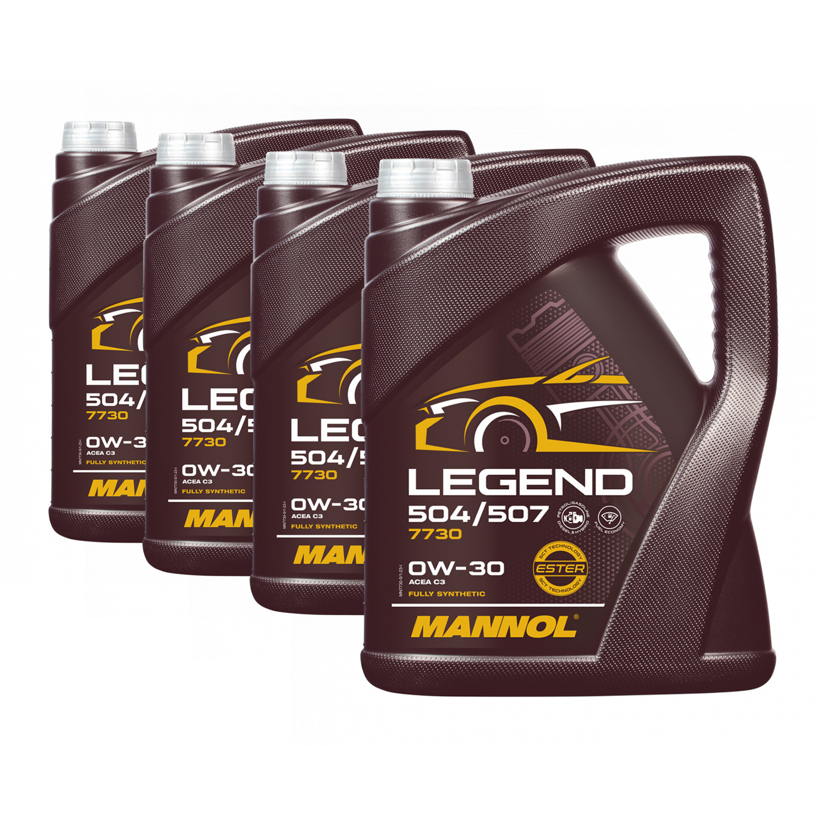 20 Liter (4x5) MANNOL Legend 504/507 MN7730 0W-30 Motoröl (PAO + Ester)