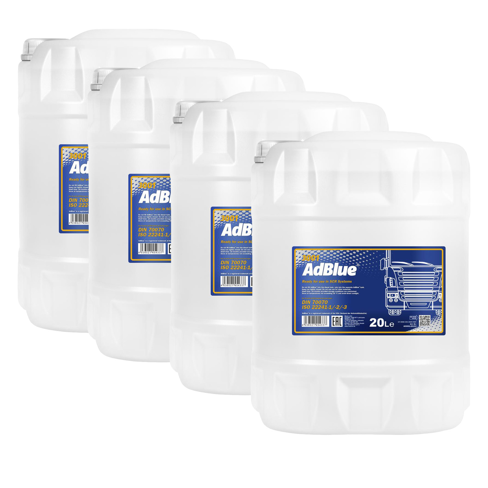 80 Liter MANNOL ready-to-use AdBlue® SCR Diesel TDI Additiv Harnstofflösung