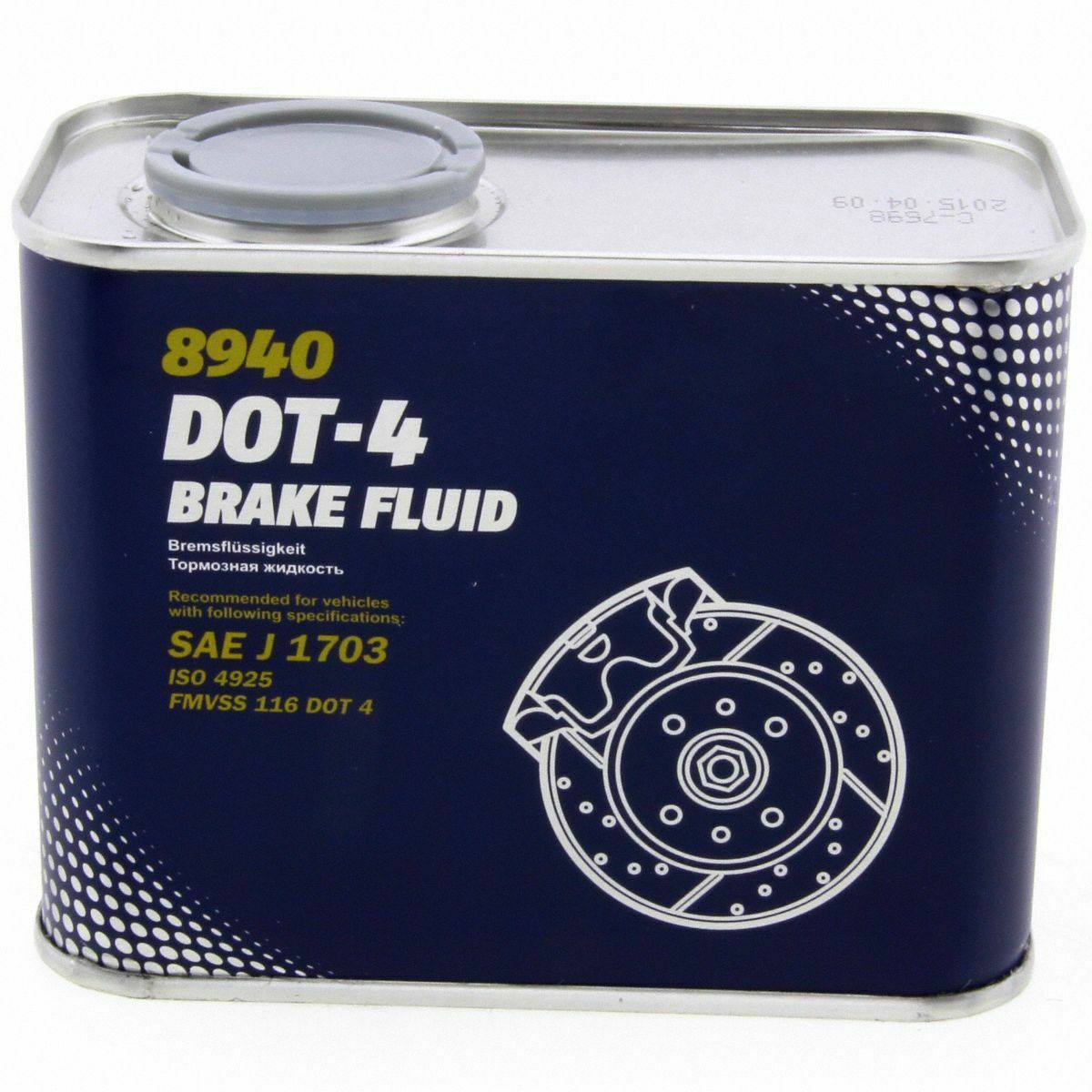 5x 0,5 Liter 8940 MANNOL Bremsflüssigkeit Brake Fluid DOT-4 Bremse