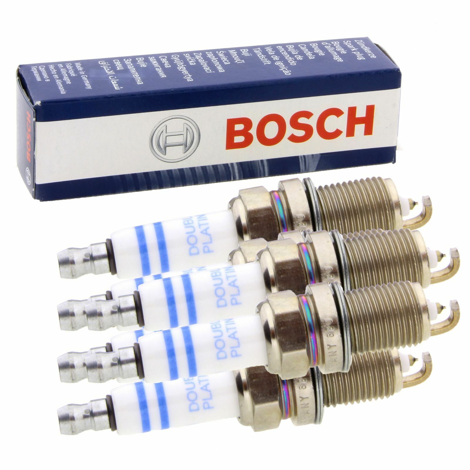 6x BOSCH FR7KPP332 Zündkerzen Audi A6 Stufenheck 4F2 C6 BMW 1 E81