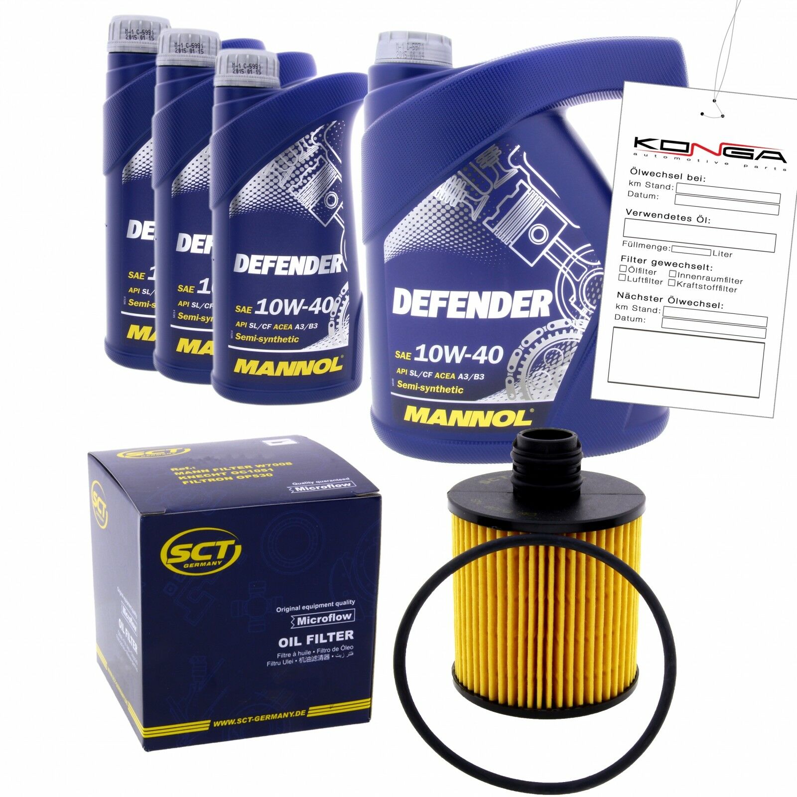 Inspektionskit MANNOL Defender 10W-40 für Mercedes-benz C-klasse 350 4matic