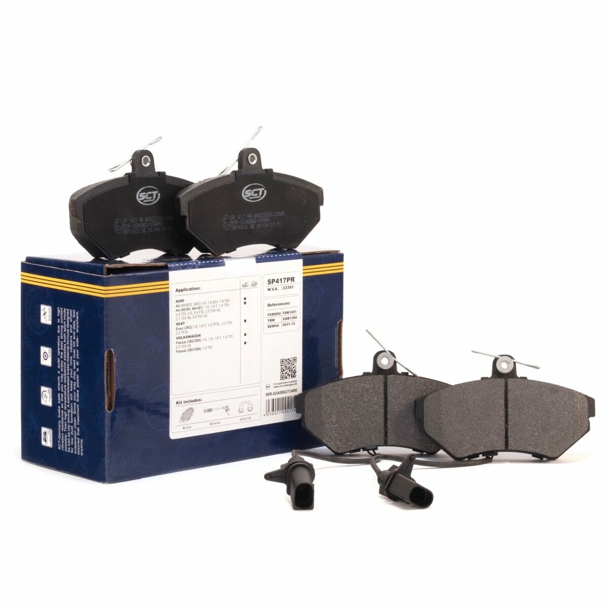 *** SCT Bremsbeläge SP417PR Bremsklötze Bremsbelagsatz Bremsen vorne Audi Seat V