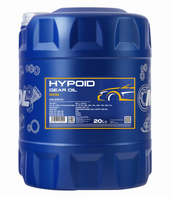 60 Liter (3x20) MANNOL Hypoid GetriebeÖl 80W-90 GL4/GL5 LS Getriebe Öl 80W90