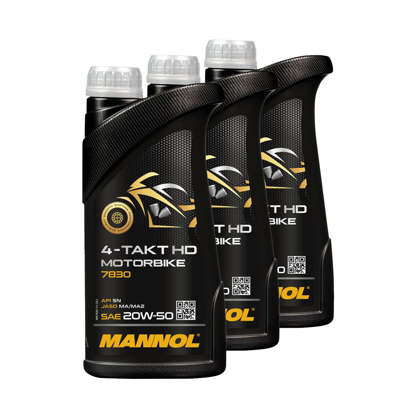 3L (3x1) MANNOL 7830 Motorbike 4-Takt 20W-50 API SN Motoröl Motorradöl