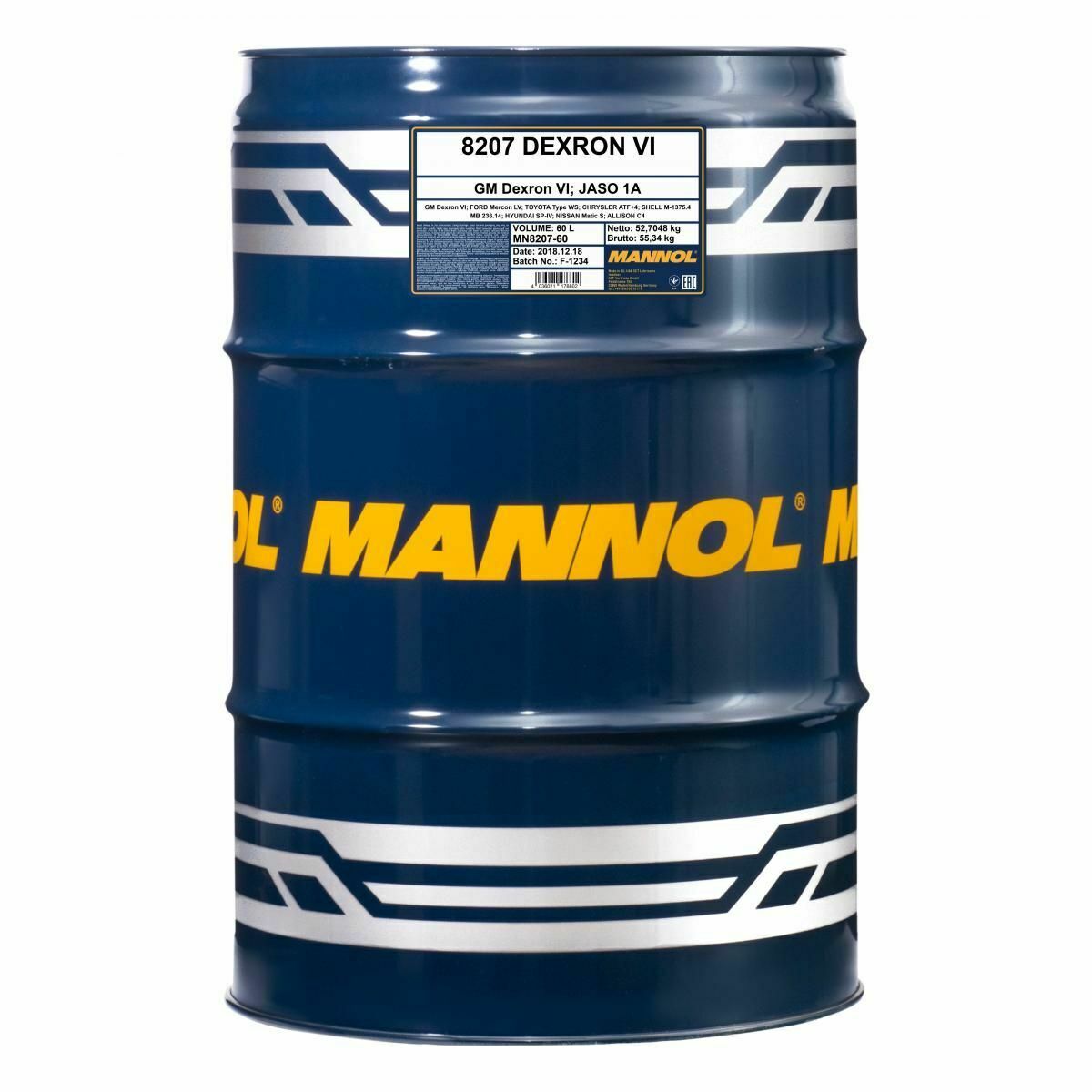 60 Liter MANNOL Dexron VI Getriebeöl Automatikgetriebe Öl 4036021101057