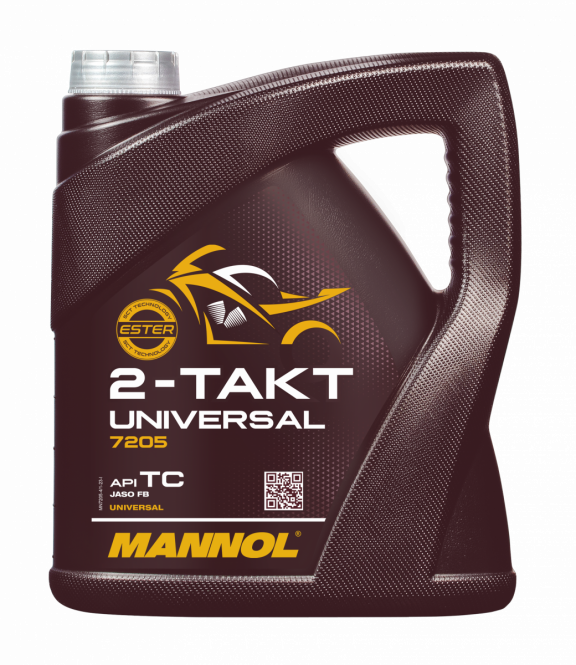 4 Liter MANNOL 2-Takt Universal 7205 API TC JASO FB ISO L-EGD Motorradöl