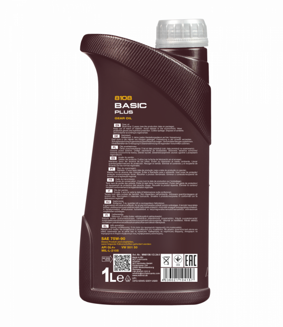10 Liter (10x1) MANNOL Basic Plus 75W-90 API GL 4+ Getriebeöl 75W90 Öl