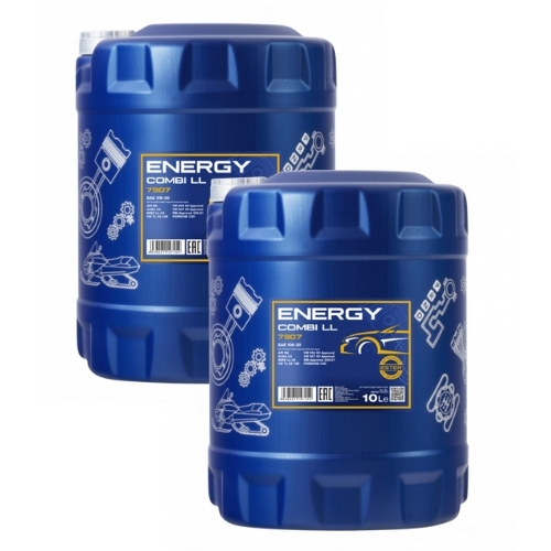 20 Liter (2x10) MANNOL Energy Combi LL Motoröl 5W-30 API SN 5W30 passend für VW BMW MERCEDES