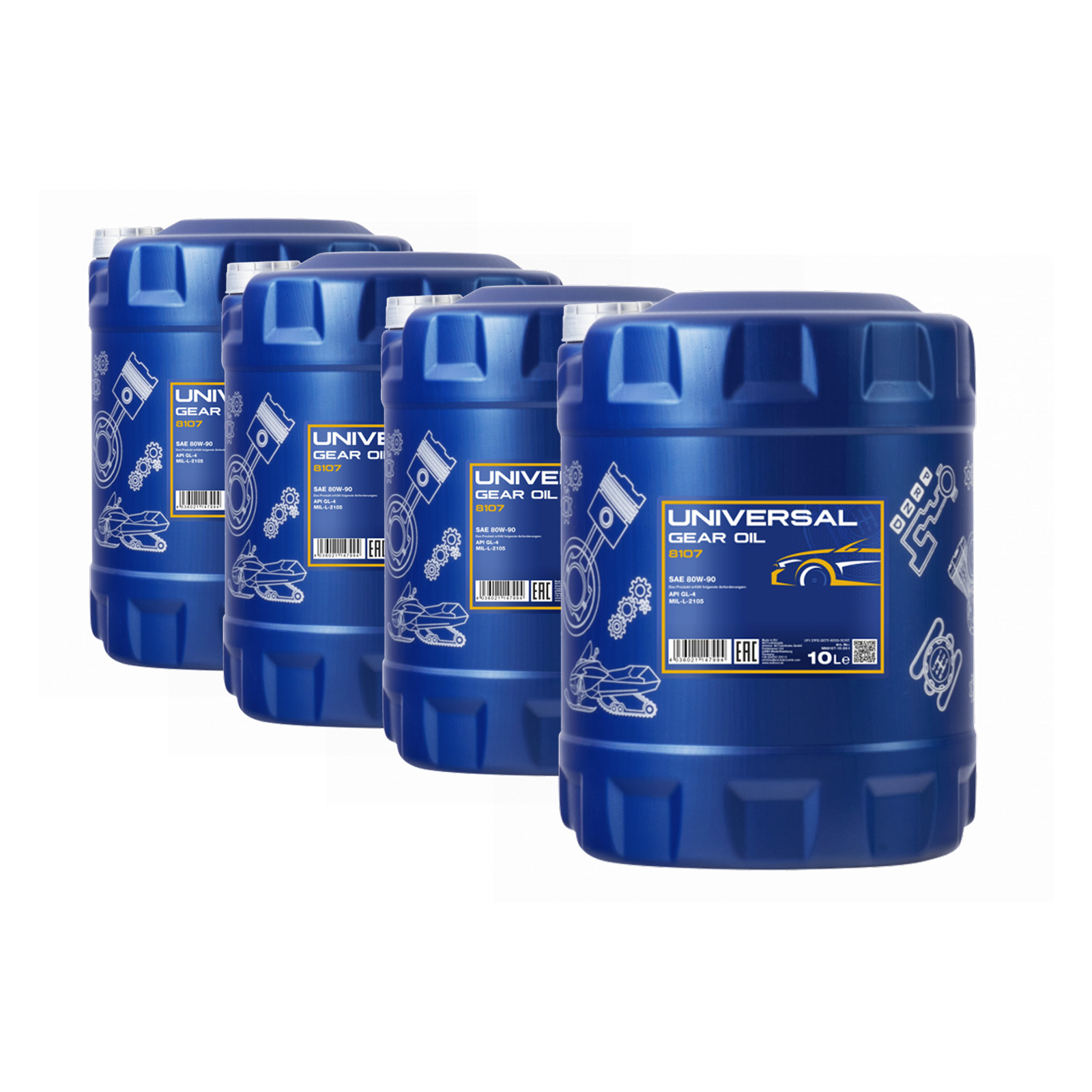 40 Liter (4x10) MANNOL Universal Getriebeöl 80W-90 API GL 4 80W90 Getriebe Öl 40 Liter (4x10) MANNOL Universal Getriebeöl 80W-90 API GL 4 80W90 Getriebe Öl