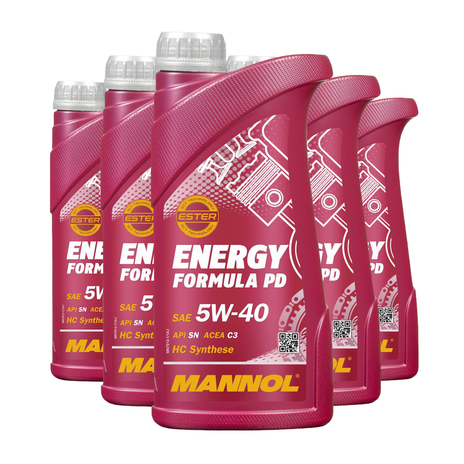 5 Liter (5x1) MANNOL Energy Formula PD 5W-40 API SN Motoröl 5W40