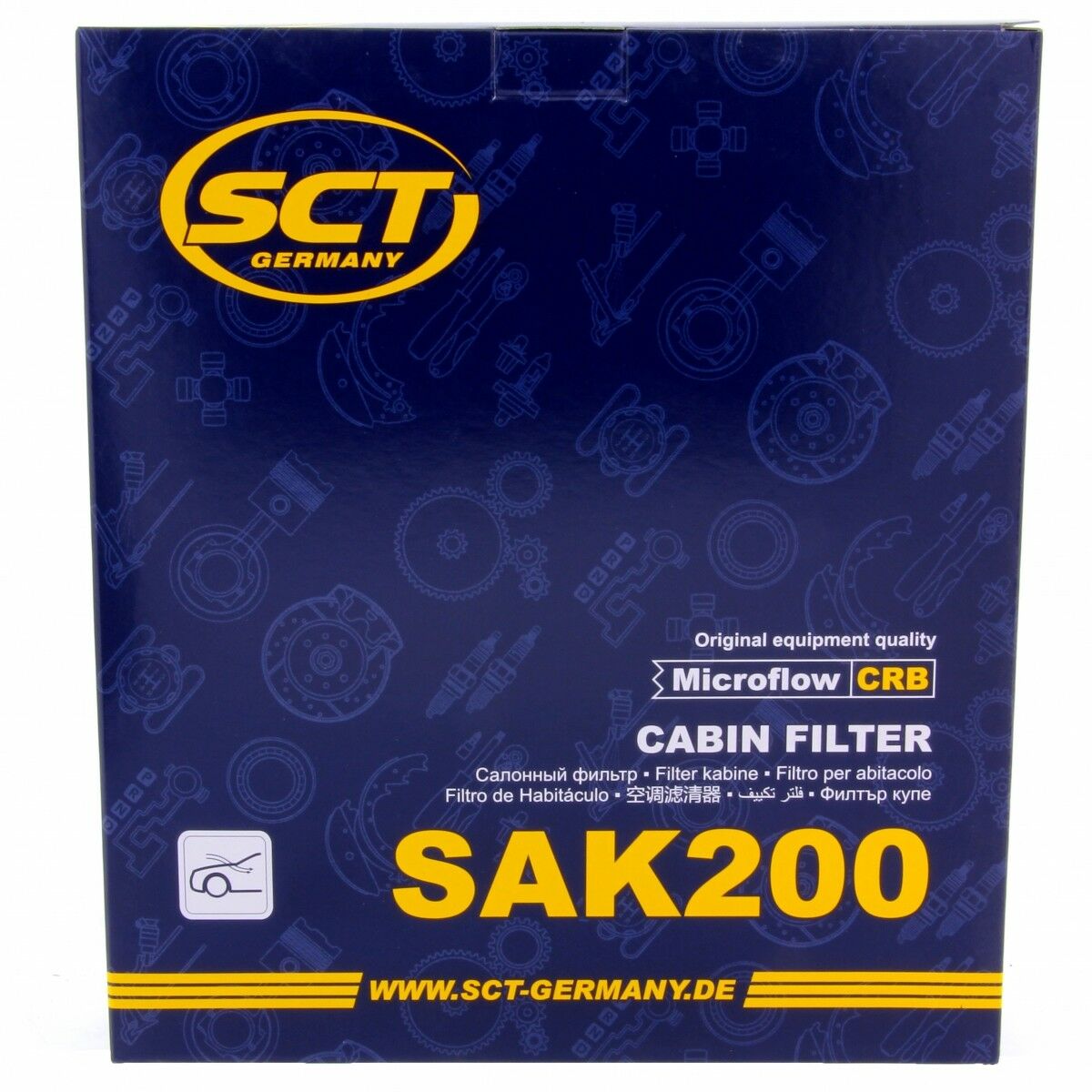 SCT Innenraumfilter Fahrzeugfilter mit Aktivkohle SAK200 passend für Ford S-Max Mondeo Galaxy Focus C-Max