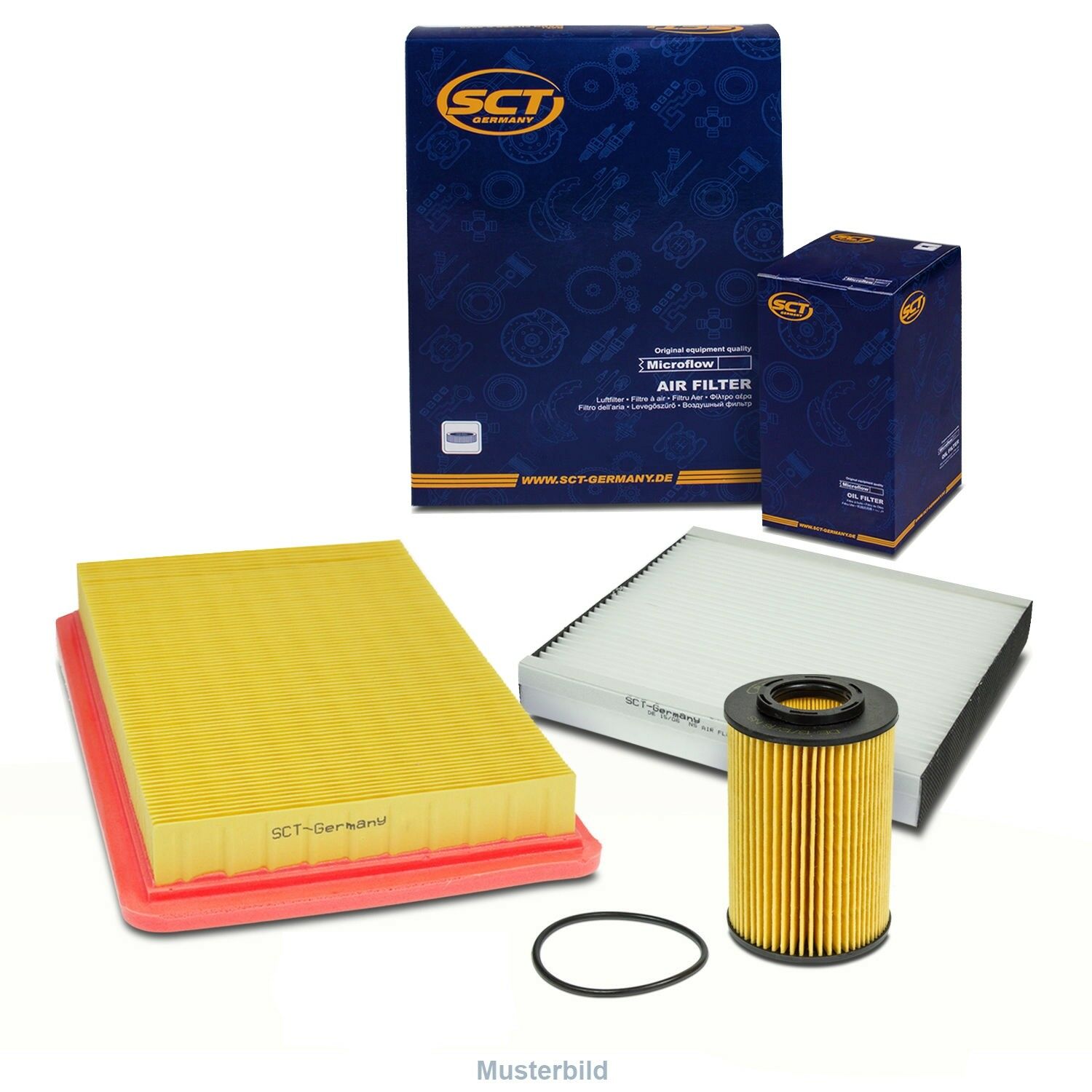 Inspektionskit Öl Luft Kombifilter f. passend für Peugeot 206 Schrägheck 2A/C CC 2D SW 2E/K