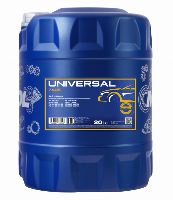 20L MANNOL Motoröl Universal 15W-40 API SN CH-4 4036021160245