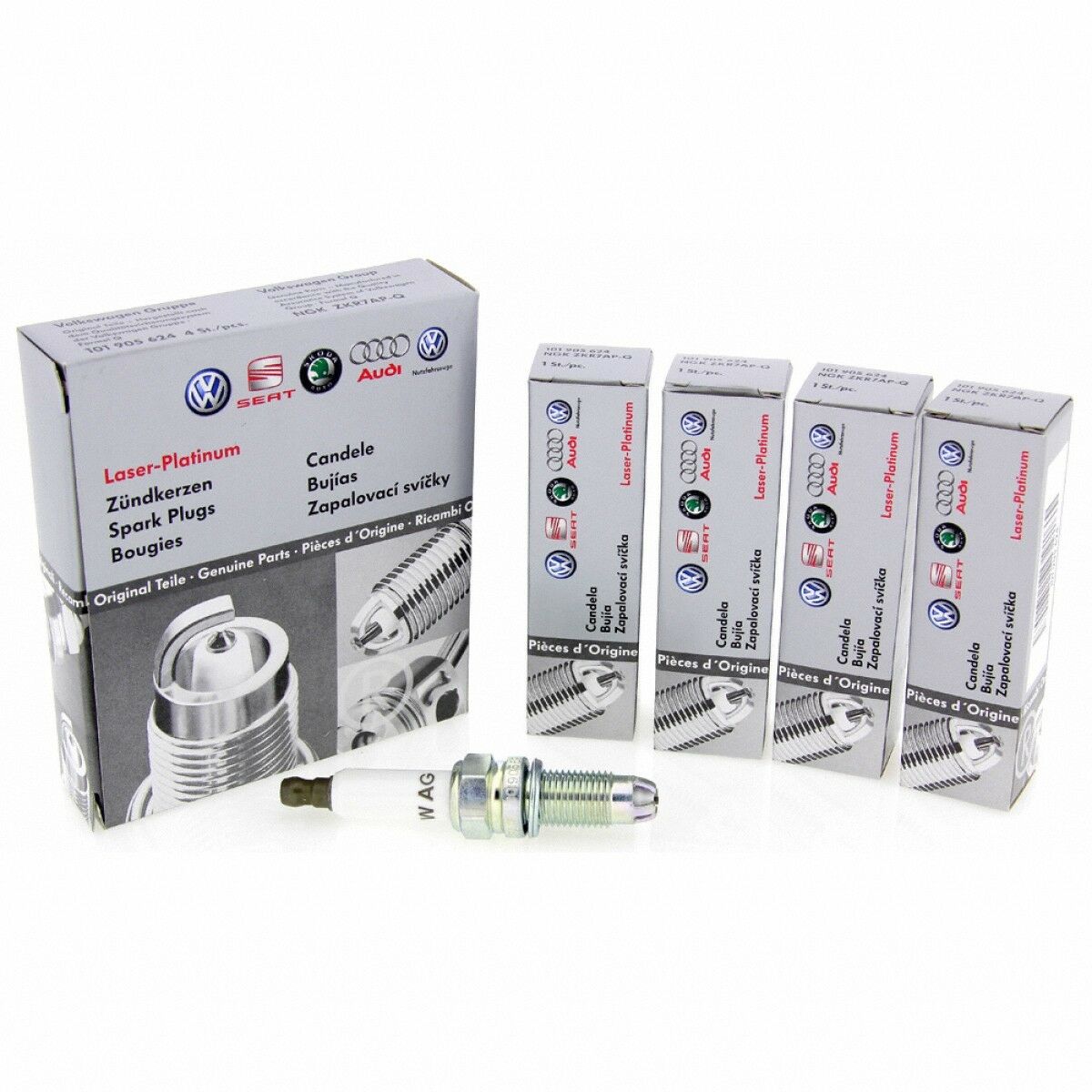 Audi VW Zündkerzen Set NGK Laser-Platinum ZKR7AP-Q 101905624