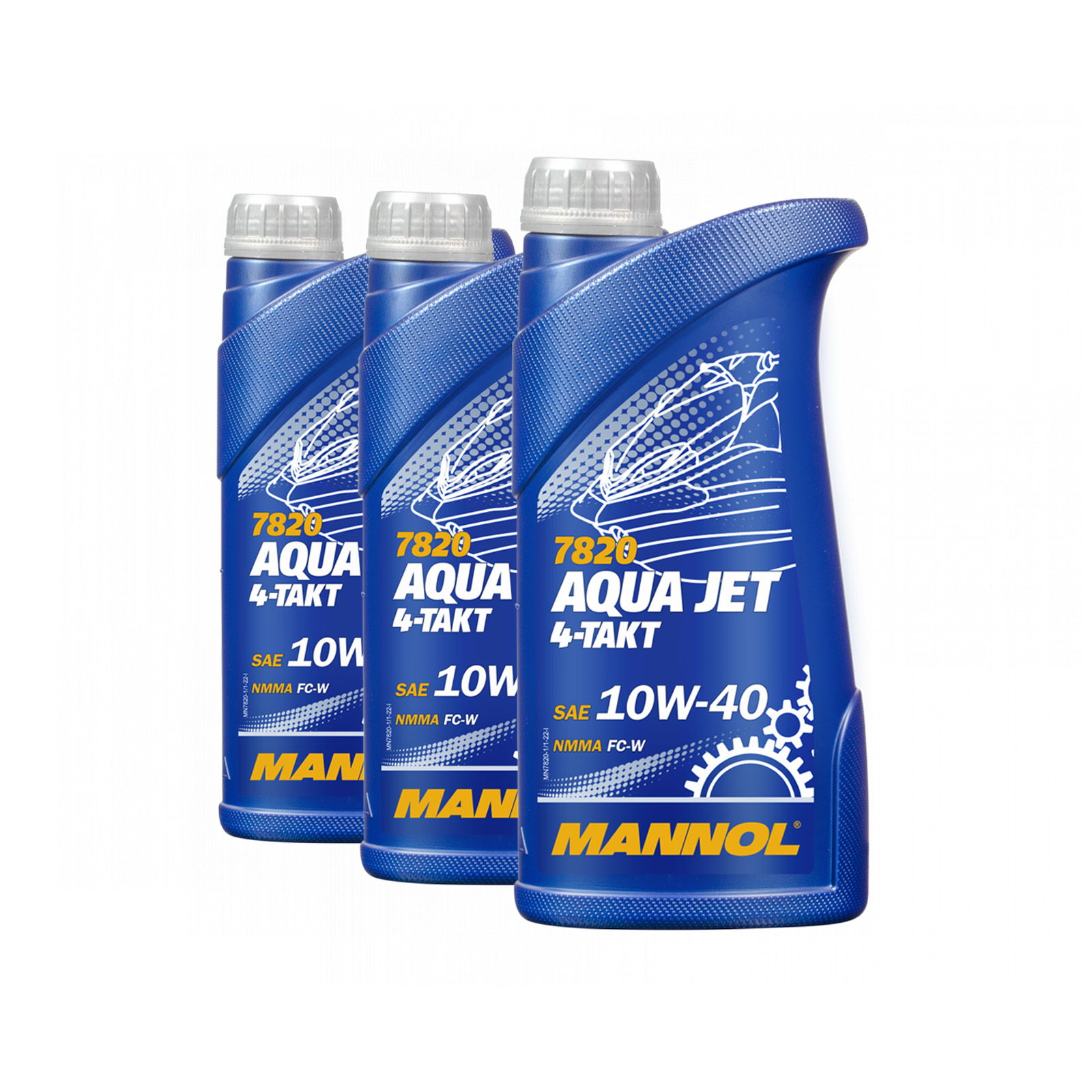 3 Liter (3x1) MANNOL 7820 Aqua Jet 4-Takt 10W-40 API SL Motoröl 10W40