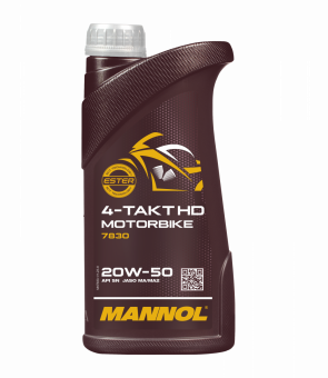 10 Liter (10x1) MANNOL 7830 Motorbike 4-Takt 20W-50 API SN Motoröl Motorradöl