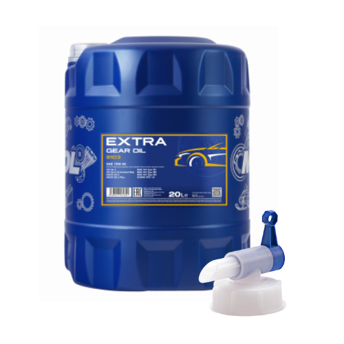 20 Liter MANNOL Extra Getriebeöl 75W-90 API GL-4/GL-5 LS MN8103 + 1x Ablasshahn